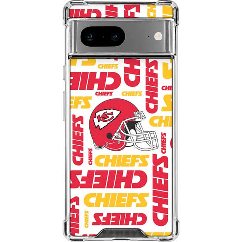 NFL Kansas City Chiefs White Blast Google Pixel 7a Clear Case